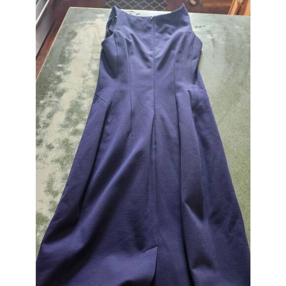 MM Lafleur Lydia Sheath Dress Twisted Straps Galaxy Navy Blue Sz 4 - Picture 5 of 5